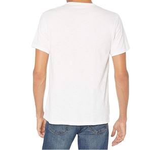 Vêtements de mode coton t-shirt col en v à manches courtes patch broderie fabriquée au Pakistan fabricant sérigraphie t-shirts - Product Image 4