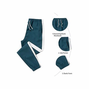 Nouvel ensemble de survêtement décontracté 2 pièces pour homme, grande taille, 100 % coton imprimé, avec contraste, pour le sport et le jogging - Product Image 5