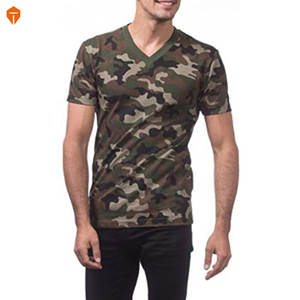 Mens Camouflage Pattern Print Breathable Light O-Neck T-Shirts - Product Image 5