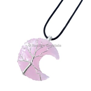 With Good Quality of Rose Moon <b>Tree</b> of life Wrap Pendants : Rose Moon <b>Tree</b> of life Wrap Pendants For Sale - Product Image 1