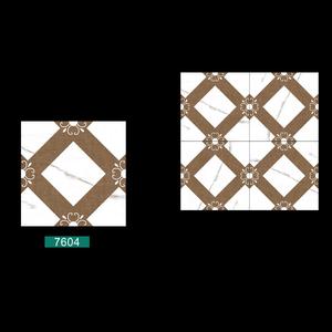 Baldosas grandes redondas de porcelana pulida de cerámica de color marrón 40x40cm - Product Image 3