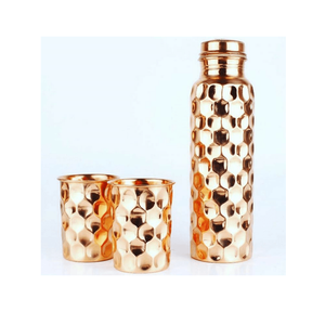 Inde pur cuivre métal martelé bouteille écologique Portable Anti-Corrosion revêtement Direct boire pour Drinkware - Product Image 5