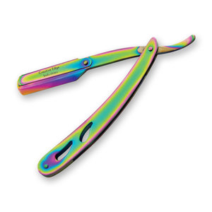 New Pro Straight Barber Edge Steel Razors Cuchillo de afeitar plegable Recubierto de titanio. - Product Image 1