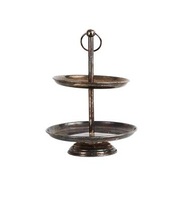 Plateau à gâteau de luxe table à dessert 6 pièces support à gâteau de mariage de Noël rond flottant en métal doré personnalisé