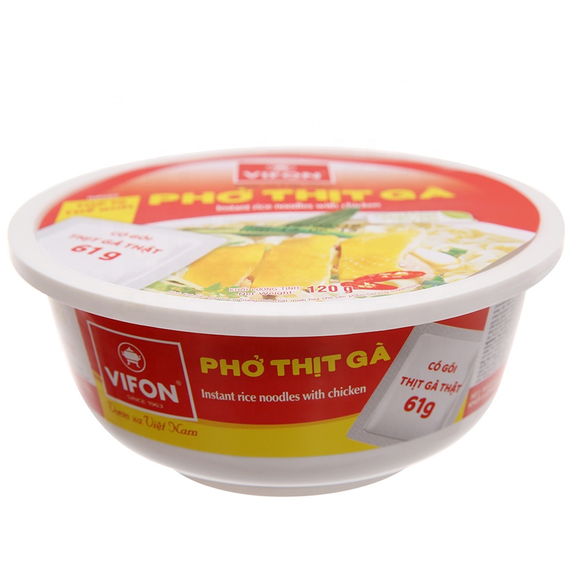 Vifon Hoang Gia Pho с куриной рисовой лапшой быстрого приготовления 120 г доступна для оптовых продуктовых магазинов, розничных продавцов и дистрибьюторов