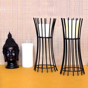 Bougeoir en aluminium pour mariage, support de vaisselle, décoration, taille personnalisée, design moderne - Product Image 2