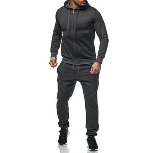 Printemps automne ensembles de course hommes Sport costumes ensemble de vêtements de sport Fitness entraînement chaud respirant survêtement poche zippée Jogging costume - Product Image 5