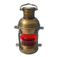 Lampe de bateau nautique vintage antique 11\" en fer, décoration de maison en métal de luxe, éclairage mural en verre, style maritime de luxe
