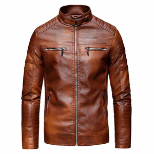 2022 personnalisé Slim Fit hommes veste en cuir de vache respirant résistant à l'eau avec col à capuche couleur personnalisée toile tissu hiver - Product Image 1