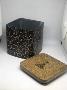 Pot de bougie en résine avec lignes dorées blanches, 50 pièces, haute qualité, en fer métallique, pour la fabrication de bougie avec couvercle en bois - Product Image 6