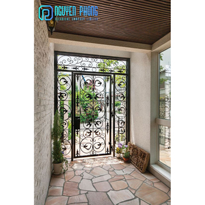 Giá Rẻ Nhà Sản Xuất Chuyên Nghiệp Đồ Trang Trí Vườn Rèn Sắt Chính Gates - Product Image 2