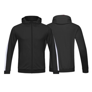 Chándal blanco y negro de dos tonos de alta calidad para hombre, ropa de calle dividida, chándales de jogging ajustados, conjuntos de 2 piezas para gimnasio - Product Image 5