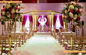 Gujarati boda decoración Cisne tema Mandap personalizar Ceremonia de boda india Durable Mandapam diseñador estilo moderno decoraciones Reino Unido - Product Image 6