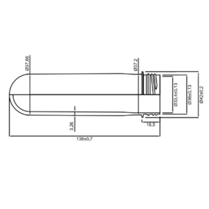 38 millimetri <span class=keywords><strong>Collo</strong></span> Corto 58,7g/Acqua Preforme/Preforme In PET - Product Image 1