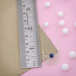 Pierres précieuses en argent sterling 925 pour femmes, bijoux artistiques, en lapis lazuli - Product Image 2