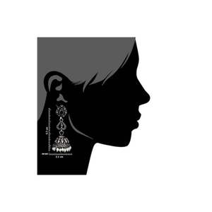 Pendientes de plata de ley 92,5 hechos a mano con cable, joyería con pasador de Jhumkis, NSJ-892 - Product Image 3