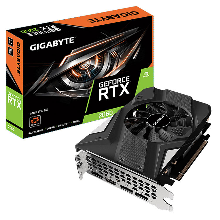 ギガバイト NVIDIA GeForce RTX2060 MINI ITX 6G、6GB GDDR6 192ビット