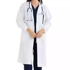 Blouse médicale à manches longues en sergé coton/polyester de haute qualité PIONEER Fashion avec détection de logo pour femme - Product Image 4