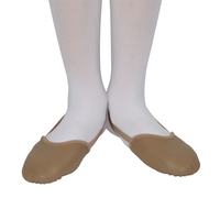 Zapatillas de Ballet Profesionales al por Mayor para Mujer, de Cuero Sintético Suave y Lona Elástica, con Media Suela de Goma y Entresuela Elástica, para Danza del Vientre y Jazz