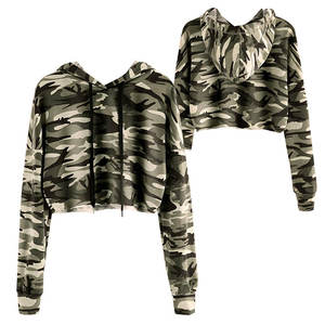 GAF OEM Logo Último diseño Lady Pullover Sudadera con capucha Mujer Manga larga Crop Top Sudaderas con capucha Sudadera OEM Logo - Product Image 1