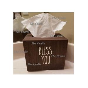 Boîte à mouchoirs en bois porte-serviettes pour mariage Restaurant Table décoration accessoires boîte à mouchoirs en vrac - Product Image 2