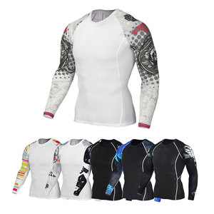 Hot Selling <b>Custom</b> <b>Design</b> Rash Guard <b>Compression</b> <b>Shirt</b> Short Sleeve <b>Custom</b> Colors & Logo Gym Sports Wear for Men's - Product Image 2