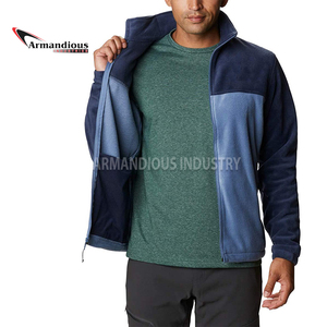 Dernière veste en polaire décontractée de créateur pour hommes, col montant d'hiver avec fermeture à glissière, teinture unie, service OEM disponible - Product Image 5