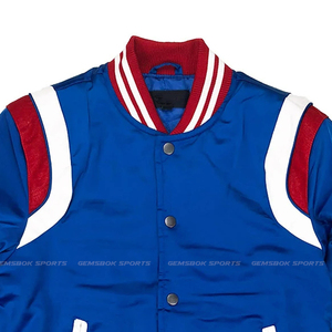 2022 Veste universitaire de type bouton élégant de haute qualité pour hommes et femmes avec col montant et logo avant - Product Image 4