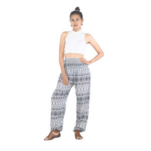 Napat Clothing Hilltribe strip women's harem pants in White PP0004 020049 06 ready to ship - Product Image 1