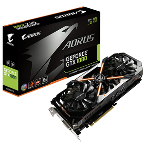 Carte graphique de jeu <span class=keywords><strong>GIGABYTE</strong></span> AORUS GeForce <span class=keywords><strong>GTX</strong></span> <span class=keywords><strong>1080</strong></span> 8G d'occasion avec 8 Go de mémoire GDDR5X, prise en charge de l'overclocking - Product Image 1