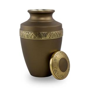 Brass Cremation Urn with Full Carving Best Selling Design <b>for</b> Funerals - Hot Selling Brass <b>Keepsake</b> Adult Urn <b>for</b> Sale - Product Image 3