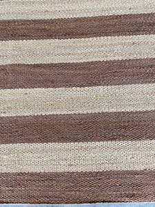 Natural Stripe <b>Jute</b> <b>Rug</b> Handwoven Area Carpet for Home Living Room Bedroom Eco Friendly Durable Floor Mat - Product Image 3