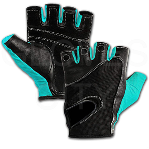 Gran oferta de guantes de gimnasio de medio dedo para hombres y mujeres, guantes totalmente acolchados de cuero sintético de GLOVES City - Product Image 6