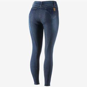Pantalones de mezclilla ecuestres de primera calidad para mujer, agarre antideslizante, ajuste perfecto, ropa personalizada, venta al por mayor, pantalones de montar a caballo - Product Image 6