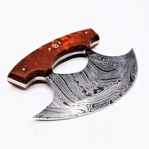 Couteau Ulu à lame unique en acier Damas, couteau à hacher, couteau Ulu à vendre - Product Image 3