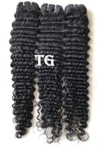 เปรูกัมพูชาเครื่อง Weft รวมกลุ่มหยิกลึก26นิ้วความยาวซูเปอร์ราคาดิบวัดมนุษย์ผมส่วนต่อขยายการรวมกลุ่ม - Product Image 5