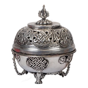 Quemador de Metal de incienso colgante tibetano - Product Image 2