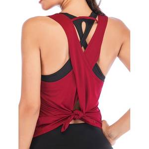 Camiseta sin mangas de malla con espalda descubierta para mujer, camisetas deportivas de secado rápido para Yoga, gimnasio, estiramiento activo, chaleco de entrenamiento sin mangas, se acepta Paypal - Product Image 3