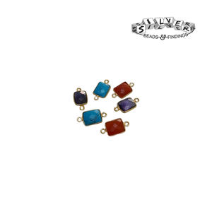 Meilleure vente en argent Sterling Rectangle connecteurs prix de gros fabrication de bijoux résultats avec diamant perle bracelets bracelets en gros - Product Image 1