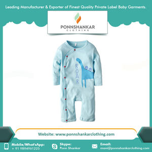 Pelele de algodón orgánico para bebé, Pelele de alta calidad con Etiqueta Privada, para niñas pequeñas, de fábrica con certificado GOTS personalizado - Product Image 3