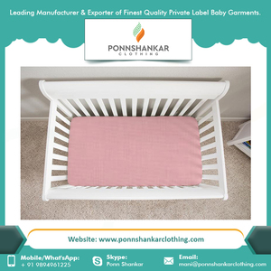 For Newborn <b>Baby</b> Crib Fitted Sheets 100% Organic Cotton High Quality <b>Muslin</b> Crib Sheet From Indian Supplier - Product Image 6