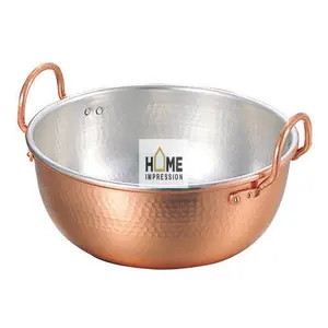 Copper & Steel Luxury Handmade Handi Indian Copper Products Supplies