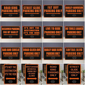 Vintage Garagen-Dekoration Metallschild Blechschild Metallplakette Bar Kneipe Tankstelle Männerhöhle Wanddekor Metallposter Buchstabenschild Straße - Product Image 3