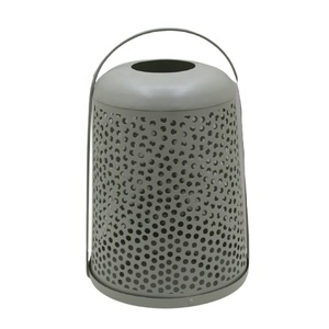 Linterna decorativa de hierro textura de hongo oscuro y soporte de vela de diseño moderno de Color dorado para decoración de boda hecho a mano - Product Image 5