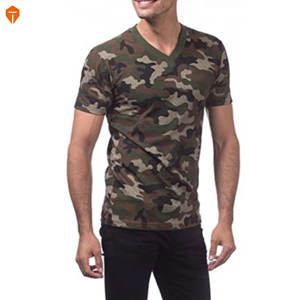 Mens Camouflage Pattern Print Breathable Light O-Neck T-Shirts - Product Image 4