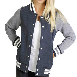 Chaqueta de manga larga con diseño personalizado para mujer Letterman con cuello levantado Transpirable Temporada de invierno Venta Color personalizable - Product Image 6