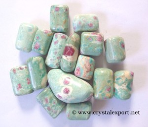 ผู้จำหน่ายทับทิม zoisite ล้มคว่ำ: ทับทิม zoisite ล้มคว่ำสำหรับขายหัตถกรรมหินกึ่งสำเร็จรูปอินเดีย - Product Image 1