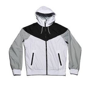 Chaqueta Cortavientos Personalizada para Hombre, con Capucha, Logotipo Frontal, Impermeable, Transpirable, de Poliéster y Spandex, con Cierre, en Varios Colores - Product Image 2