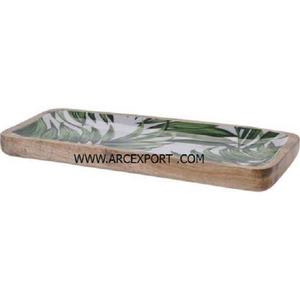 Plateau de luxe en bois et ombre de couleur or et blanc fantaisie dernière arrivée nouveau plateau de sarverware élégant moderne pour la meilleure offre de vente - Product Image 3