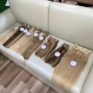 Extension capillaire naturelle lisse ombré, cheveux longs, sans couture avec clip, bon marché - Product Image 1